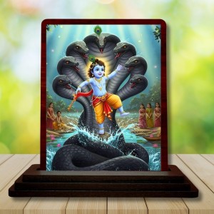 Car Desk/Table Top Lord Krishna Wooden Photo Stand 3x4 Inches, Compact & Stylish Spiritual Display For Car, Home & Office (Pack Of 1) (F14398) Car Desk/Table Top Lord Krishna Wooden Photo Stand 3x4 Inches, Compact & Stylish Spiritual Display For Car, Home & Office (Pack Of 1) (F14398)