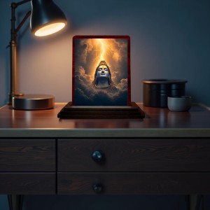 Car Desk/Table Top Lord Shiva Wooden Photo Stand 3x4 Inches, Compact & Stylish Spiritual Display For Car, Home & Office (Pack Of 1) (F14624) Car Desk/Table Top Lord Shiva Wooden Photo Stand 3x4 Inches, Compact & Stylish Spiritual Display For Car, Home & Office (Pack Of 1) (F14624)