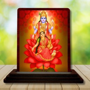 Car Desk/Table Top Lord Vishnu Lakshmi Wooden Photo Stand 3x4 Inches, Compact & Stylish Spiritual Display For Car, Home & Office (Pack Of 1) (F14562) Car Desk/Table Top Lord Vishnu Lakshmi Wooden Photo Stand 3x4 Inches, Compact & Stylish Spiritual Display For Car, Home & Office (Pack Of 1) (F14562)