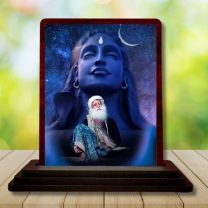 Car Desk/Table Top Lord Shiva And Sadhguru Wooden Photo Stand 3x4 Inches, Compact & Stylish Spiritual Display For Car, Home & Office (Pack Of 1) (F14640) Car Desk/Table Top Lord Shiva And Sadhguru Wooden Photo Stand 3x4 Inches, Compact & Stylish Spiritual Display For Car, Home & Office (Pack Of 1) (F14640)