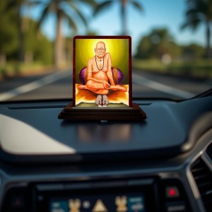 Car Desk/Table Top Swami Samarth Wooden Photo Stand 3x4 Inches, Compact & Stylish Spiritual Display For Car, Home & Office (Pack Of 1) (F14493) Car Desk/Table Top Swami Samarth Wooden Photo Stand 3x4 Inches, Compact & Stylish Spiritual Display For Car, Home & Office (Pack Of 1) (F14493)