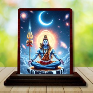 Car Desk/Table Top Lord Shiva Wooden Photo Stand 3x4 Inches, Compact & Stylish Spiritual Display For Car, Home & Office (Pack Of 1) (F14623) Car Desk/Table Top Lord Shiva Wooden Photo Stand 3x4 Inches, Compact & Stylish Spiritual Display For Car, Home & Office (Pack Of 1) (F14623)