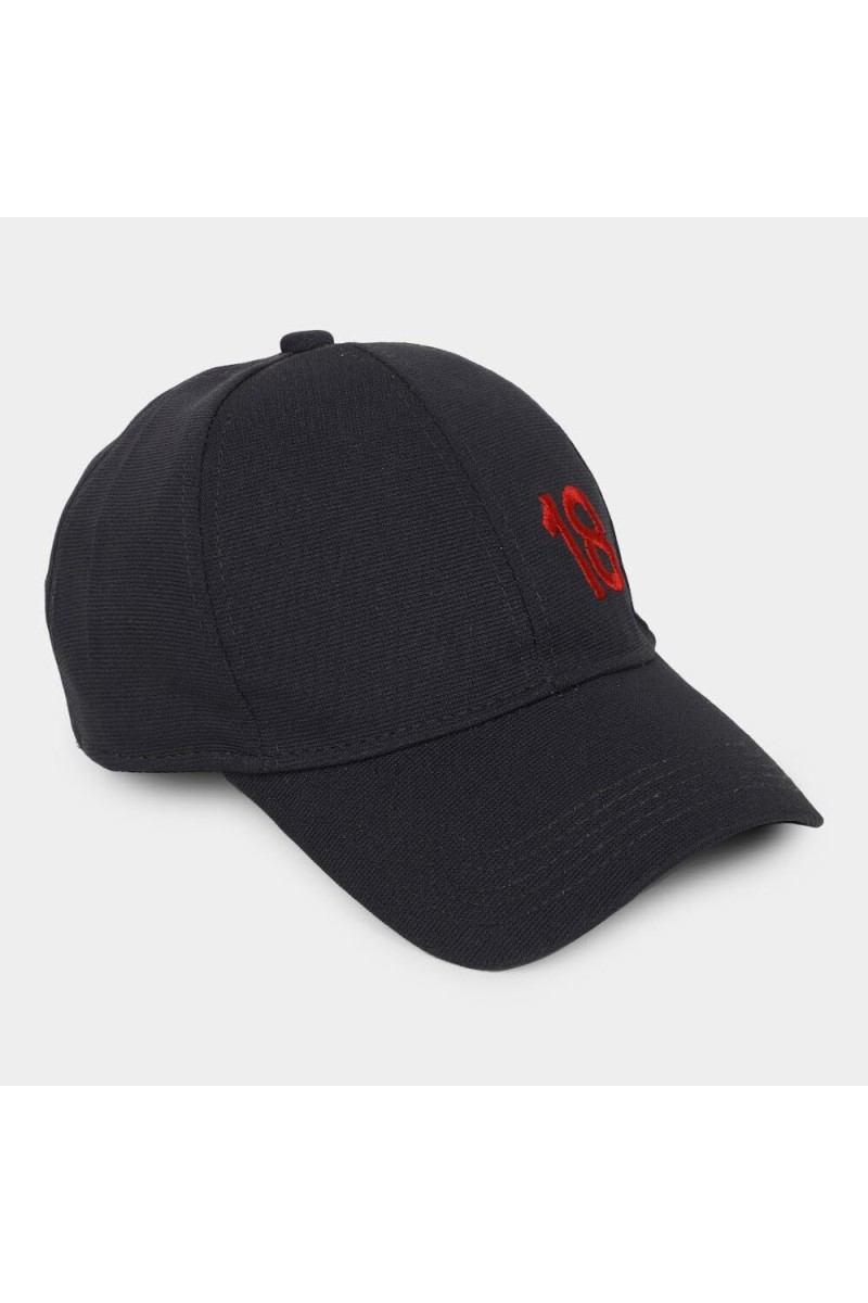 Brink Men's Dark Grey Fabric Cap Stylish & Comfortable Adjustable Baseball Hat for Outdoor, Casual & Sports Wear