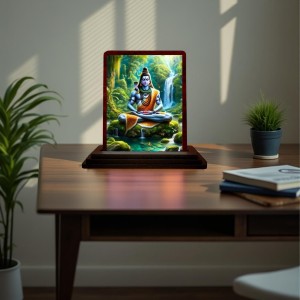 Car Desk/Table Top Lord Shiva Wooden Photo Stand 3x4 Inches, Compact & Stylish Spiritual Display For Car, Home & Office (Pack Of 1) (F14453) Car Desk/Table Top Lord Shiva Wooden Photo Stand 3x4 Inches, Compact & Stylish Spiritual Display For Car, Home & Office (Pack Of 1) (F14453)