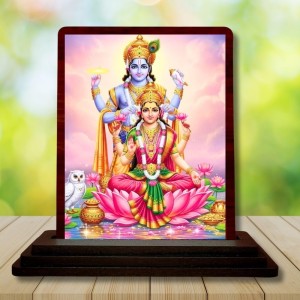 Car Desk/Table Top Lord Vishnu Lakshmi Wooden Photo Stand 3x4 Inches, Compact & Stylish Spiritual Display For Car, Home & Office (Pack Of 1) (F14563) Car Desk/Table Top Lord Vishnu Lakshmi Wooden Photo Stand 3x4 Inches, Compact & Stylish Spiritual Display For Car, Home & Office (Pack Of 1) (F14563)