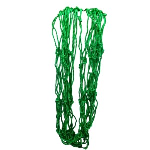 Durable Green Rope Net with Hammock Swing Hanging Net Mesh Sleeping Bed | Strong Nylon Outdoor, Sports, Garden or Decorative Use | Heavy Duty Multipurpose Rope Mesh (Green)