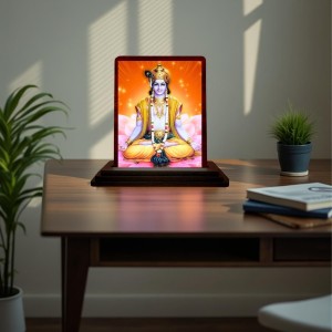 Car Desk/Table Top Lord Rama Wooden Photo Stand 3x4 Inches, Compact & Stylish Spiritual Display For Car, Home & Office (Pack Of 1) (F14444) Car Desk/Table Top Lord Rama Wooden Photo Stand 3x4 Inches, Compact & Stylish Spiritual Display For Car, Home & Office (Pack Of 1) (F14444)