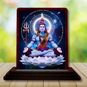 Car Desk/Table Top Lord Shiva Wooden Photo Stand 3x4 Inches, Compact & Stylish Spiritual Display For Car, Home & Office (Pack Of 1) (F14420) Car Desk/Table Top Lord Shiva Wooden Photo Stand 3x4 Inches, Compact & Stylish Spiritual Display For Car, Home & Office (Pack Of 1) (F14420)