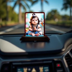 Car Desk/Table Top Lord Shiva Wooden Photo Stand 3x4 Inches, Compact & Stylish Spiritual Display For Car, Home & Office (Pack Of 1) (F14505) Car Desk/Table Top Lord Shiva Wooden Photo Stand 3x4 Inches, Compact & Stylish Spiritual Display For Car, Home & Office (Pack Of 1) (F14505)