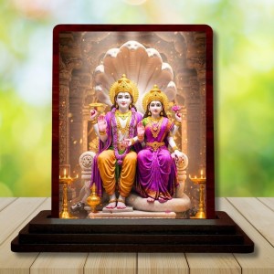 Car Desk/Table Top Lord Vishnu And Lakshmi Wooden Photo Stand 3x4 Inches, Compact & Stylish Spiritual Display For Car, Home & Office (Pack Of 1) (F14611) Car Desk/Table Top Lord Vishnu And Lakshmi Wooden Photo Stand 3x4 Inches, Compact & Stylish Spiritual Display For Car, Home & Office (Pack Of 1) (F14611)