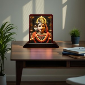 Car Desk/Table Top Lord Shiva Arthanarishwara Wooden Photo Stand 3x4 Inches, Compact & Stylish Spiritual Display For Car, Home & Office (Pack Of 1) (F14481) Car Desk/Table Top Lord Shiva Arthanarishwara Wooden Photo Stand 3x4 Inches, Compact & Stylish Spiritual Display For Car, Home & Office (Pack Of 1) (F14481)