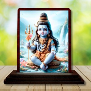 Car Desk/Table Top Lord Shiva Wooden Photo Stand 3x4 Inches, Compact & Stylish Spiritual Display For Car, Home & Office (Pack Of 1) (F14397) Car Desk/Table Top Lord Shiva Wooden Photo Stand 3x4 Inches, Compact & Stylish Spiritual Display For Car, Home & Office (Pack Of 1) (F14397)
