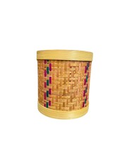 Handcrafted Bamboo Box | Woven Round Storage Container for Home, Kitchen & Décor | Natural Eco-Friendly Bamboo Craft Box Handcrafted Bamboo Box | Woven Round Storage Container for Home, Kitchen & Décor | Natural Eco-Friendly Bamboo Craft Box