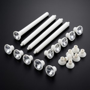 VBL Diamond Plastic Stands for Cake & Dessert Display – Clear Crystal Style Cupcake Pillars with White Base, Decorative Food Display Supports for Parties, Weddings & Events (Set of 10) VBL Diamond Plastic Stands for Cake & Dessert Display – Clear Crystal Style Cupcake Pillars with White Base, Decorative Food Display Supports for Parties, Weddings & Events (Set of 10)