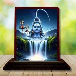 Car Desk/Table Top Lord Shiva Wooden Photo Stand 3x4 Inches, Compact & Stylish Spiritual Display For Car, Home & Office (Pack Of 1) (F14627) Car Desk/Table Top Lord Shiva Wooden Photo Stand 3x4 Inches, Compact & Stylish Spiritual Display For Car, Home & Office (Pack Of 1) (F14627)