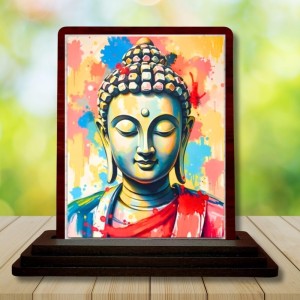 Car Desk/Table Top Lord Buddha Wooden Photo Stand 3x4 Inches, Compact & Stylish Spiritual Display For Car, Home & Office (Pack Of 1) (F14507) Car Desk/Table Top Lord Buddha Wooden Photo Stand 3x4 Inches, Compact & Stylish Spiritual Display For Car, Home & Office (Pack Of 1) (F14507)
