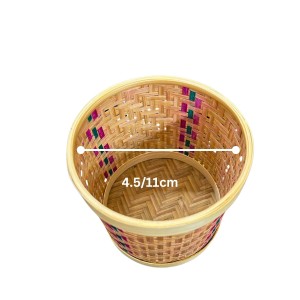 Handcrafted Bamboo Box | Woven Round Storage Container for Home, Kitchen & Décor | Natural Eco-Friendly Bamboo Craft Box Handcrafted Bamboo Box | Woven Round Storage Container for Home, Kitchen & Décor | Natural Eco-Friendly Bamboo Craft Box