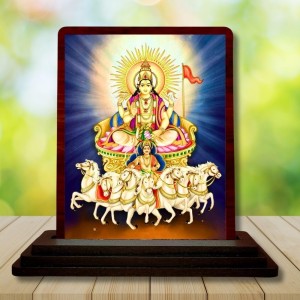 Car Desk/Table Top Lord Surya Wooden Photo Stand 3x4 Inches, Compact & Stylish Spiritual Display For Car, Home & Office (Pack Of 1) (F14514) Car Desk/Table Top Lord Surya Wooden Photo Stand 3x4 Inches, Compact & Stylish Spiritual Display For Car, Home & Office (Pack Of 1) (F14514)