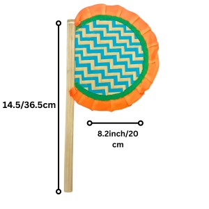 Handmade Bamboo Hand Fan (Hatpakha) – Traditional Hand-Painted Handheld Fan for Cool Air, Home Décor, Festivals & Puja | Eco-Friendly Travel Fan (14.5 × 8.2 cm) (Orange) Handmade Bamboo Hand Fan (Hatpakha) – Traditional Hand-Painted Handheld Fan for Cool Air, Home Décor, Festivals & Puja | Eco-Friendly Travel Fan (14.5 × 8.2 cm) (Orange)