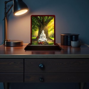 Car Desk/Table Top Lord Shiva Wooden Photo Stand 3x4 Inches, Compact & Stylish Spiritual Display For Car, Home & Office (Pack Of 1) (F14628) Car Desk/Table Top Lord Shiva Wooden Photo Stand 3x4 Inches, Compact & Stylish Spiritual Display For Car, Home & Office (Pack Of 1) (F14628)