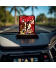 Car Desk/Table Top Maa Tara Wooden Photo Stand 3x4 Inches, Compact & Stylish Spiritual Display For Car, Home & Office (Pack Of 1) (F14580)