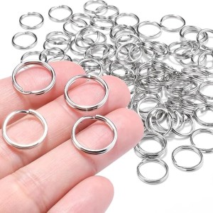 Round Stainless Steel Split Rings for Craft & Jewelry Making (30 Pcs) | Strong Jump Rings for Keychains, DIY Projects, Art & Repair Work – Silver Finish Round Stainless Steel Split Rings for Craft & Jewelry Making (30 Pcs) | Strong Jump Rings for Keychains, DIY Projects, Art & Repair Work – Silver Finish