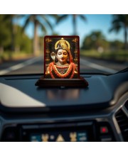 Car Desk/Table Top Lord Shiva Arthanarishwara Wooden Photo Stand 3x4 Inches, Compact & Stylish Spiritual Display For Car, Home & Office (Pack Of 1) (F14481)
