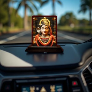 Car Desk/Table Top Lord Shiva Arthanarishwara Wooden Photo Stand 3x4 Inches, Compact & Stylish Spiritual Display For Car, Home & Office (Pack Of 1) (F14481) Car Desk/Table Top Lord Shiva Arthanarishwara Wooden Photo Stand 3x4 Inches, Compact & Stylish Spiritual Display For Car, Home & Office (Pack Of 1) (F14481)
