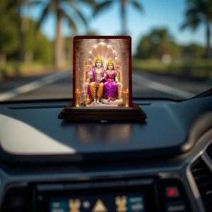 Car Desk/Table Top Lord Vishnu And Lakshmi Wooden Photo Stand 3x4 Inches, Compact & Stylish Spiritual Display For Car, Home & Office (Pack Of 1) (F14611) Car Desk/Table Top Lord Vishnu And Lakshmi Wooden Photo Stand 3x4 Inches, Compact & Stylish Spiritual Display For Car, Home & Office (Pack Of 1) (F14611)