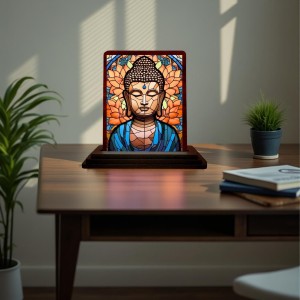 Car Desk/Table Top Lord Buddha Wooden Photo Stand 3x4 Inches, Compact & Stylish Spiritual Display For Car, Home & Office (Pack Of 1) (F14468) Car Desk/Table Top Lord Buddha Wooden Photo Stand 3x4 Inches, Compact & Stylish Spiritual Display For Car, Home & Office (Pack Of 1) (F14468)