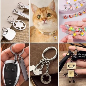 Round Stainless Steel Split Rings for Craft & Jewelry Making (30 Pcs) | Strong Jump Rings for Keychains, DIY Projects, Art & Repair Work – Silver Finish Round Stainless Steel Split Rings for Craft & Jewelry Making (30 Pcs) | Strong Jump Rings for Keychains, DIY Projects, Art & Repair Work – Silver Finish