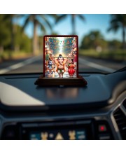 Car Desk/Table Top Lord Ganesha And Shiva Parvathi Wooden Photo Stand 3x4 Inches, Compact & Stylish Spiritual Display For Car, Home & Office (Pack Of 1) (F14380) Car Desk/Table Top Lord Ganesha And Shiva Parvathi Wooden Photo Stand 3x4 Inches, Compact & Stylish Spiritual Display For Car, Home & Office (Pack Of 1) (F14380)