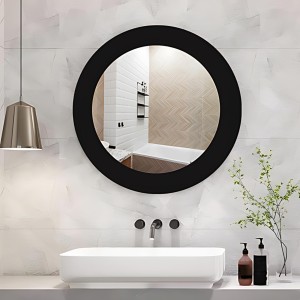 Sleek Round Wall Mounted Bathroom, Basin Mirror, Mirror for Home, Bedroom, Ideal for Modern Bathrooms (14X18) Sleek Round Wall Mounted Bathroom, Basin Mirror, Mirror for Home, Bedroom, Ideal for Modern Bathrooms (14X18)