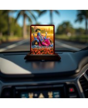 Car Desk/Table Top Lord Vishnu Wooden Photo Stand 3x4 Inches, Compact & Stylish Spiritual Display For Car, Home & Office (Pack Of 1) (F14404) Car Desk/Table Top Lord Vishnu Wooden Photo Stand 3x4 Inches, Compact & Stylish Spiritual Display For Car, Home & Office (Pack Of 1) (F14404)