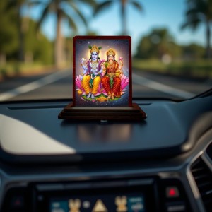Car Desk/Table Top Lord Vishnu Lakshmi Wooden Photo Stand 3x4 Inches, Compact & Stylish Spiritual Display For Car, Home & Office (Pack Of 1) (F14560) Car Desk/Table Top Lord Vishnu Lakshmi Wooden Photo Stand 3x4 Inches, Compact & Stylish Spiritual Display For Car, Home & Office (Pack Of 1) (F14560)