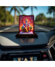 Car Desk/Table Top Lord Vishnu Wooden Photo Stand 3x4 Inches, Compact & Stylish Spiritual Display For Car, Home & Office (Pack Of 1) (F14406) Car Desk/Table Top Lord Vishnu Wooden Photo Stand 3x4 Inches, Compact & Stylish Spiritual Display For Car, Home & Office (Pack Of 1) (F14406)