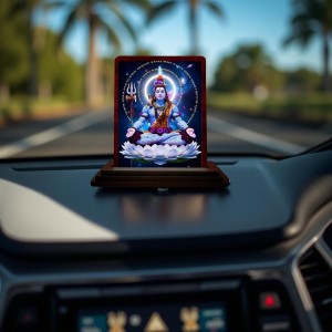 Car Desk/Table Top Lord Shiva Wooden Photo Stand 3x4 Inches, Compact & Stylish Spiritual Display For Car, Home & Office (Pack Of 1) (F14420) Car Desk/Table Top Lord Shiva Wooden Photo Stand 3x4 Inches, Compact & Stylish Spiritual Display For Car, Home & Office (Pack Of 1) (F14420)