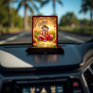 Car Desk/Table Top Lord Vishnu And Lakshmi Wooden Photo Stand 3x4 Inches, Compact & Stylish Spiritual Display For Car, Home & Office (Pack Of 1) (F14600) Car Desk/Table Top Lord Vishnu And Lakshmi Wooden Photo Stand 3x4 Inches, Compact & Stylish Spiritual Display For Car, Home & Office (Pack Of 1) (F14600)