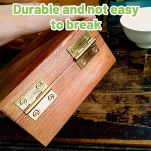 12 pcs Mini Hinges with Screws – Small Brass Hardware for Wooden Boxes, Models & Furniture 12 pcs Mini Hinges with Screws – Small Brass Hardware for Wooden Boxes, Models & Furniture