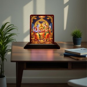 Car Desk/Table Top Lord Vishnu Lakshmi Wooden Photo Stand 3x4 Inches, Compact & Stylish Spiritual Display For Car, Home & Office (Pack Of 1) (F14565) Car Desk/Table Top Lord Vishnu Lakshmi Wooden Photo Stand 3x4 Inches, Compact & Stylish Spiritual Display For Car, Home & Office (Pack Of 1) (F14565)