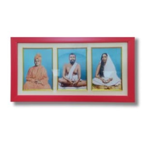 Hi tech Sales Swami Vivekananda & Ramkrishna Paramahansa & Sarada Maa photo frame | synthetic photo Frame with Glass | For wall, living room, gifts, pooja (Multicolor) (Red) Hi tech Sales Swami Vivekananda & Ramkrishna Paramahansa & Sarada Maa photo frame | synthetic photo Frame with Glass | For wall, living room, gifts, pooja (Multicolor) (Red)