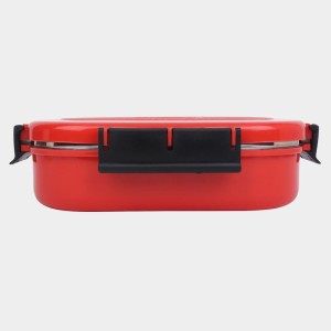 Steel Lunch Box, 2 Containers and 1 Spoon, Plastic and Steel, Big Container: 3 X 7 X 19 cm; Small Container: 3 X 5 X 10 cm, Spoon: 13 cm, 2 Containers, 1Spoon Steel Lunch Box, 2 Containers and 1 Spoon, Plastic and Steel, Big Container: 3 X 7 X 19 cm; Small Container: 3 X 5 X 10 cm, Spoon: 13 cm, 2 Containers, 1Spoon