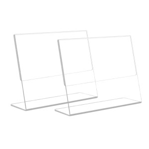 HiTechMart Acrylic Stand Holder for QR Code, Photos, Sign Display – Waterproof & Easy to Wipe, Clear Double-Sided Tabletop Frame for Office, Restaurant, Event,Home Use (4x6) (2) HiTechMart Acrylic Stand Holder for QR Code, Photos, Sign Display – Waterproof & Easy to Wipe, Clear Double-Sided Tabletop Frame for Office, Restaurant, Event,Home Use (4x6) (2)