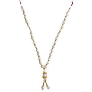 Hitech Sales Artificial Pearl Garland Mala Necklace | Decorative Pearl Chain for Pooja, Mandir, and Festive Decorations | White and Gold Beads Mala with Hanging Pendant (Small, 2, Piece) Hitech Sales Artificial Pearl Garland Mala Necklace | Decorative Pearl Chain for Pooja, Mandir, and Festive Decorations | White and Gold Beads Mala with Hanging Pendant (Small, 2, Piece)