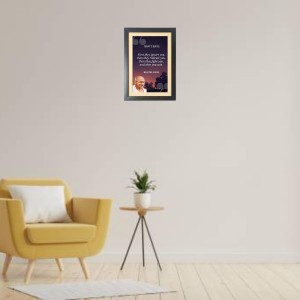 Mahatma Gandhi & His Famous Quote Photo Frame - Brown Frame, 11x15 Inches, Perfect for Office & Wall Decoration, Ideal Gift