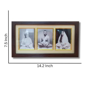 HiTechMart Swami Vivekananda & Ramakrishna Paramhansa & Sarada maa photo frame || Three pictures in one Frame || Laminated photo frame for wall, living room, gifts (Wood Base and Front Laminated) HiTechMart Swami Vivekananda & Ramakrishna Paramhansa & Sarada maa photo frame || Three pictures in one Frame || Laminated photo frame for wall, living room, gifts (Wood Base and Front Laminated)