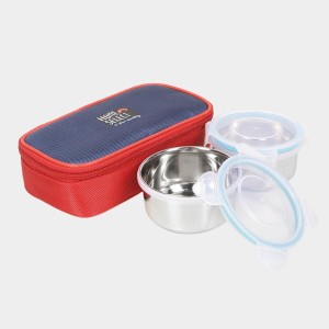 Hitech Sales 300ml Plastic & Steel Lunch Box – Red Leakproof Tiffin Box for Office & School Hitech Sales 300ml Plastic & Steel Lunch Box – Red Leakproof Tiffin Box for Office & School