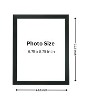 Hitech Sales Shree Krishna Polystyrene Photo Frame for Pooja Room, Temple Decor, Home Decoration and Gifting (Wall and Tabletop, Rectangular, Printed Photo, 7.12 x 9.12 inches Frame, Black)