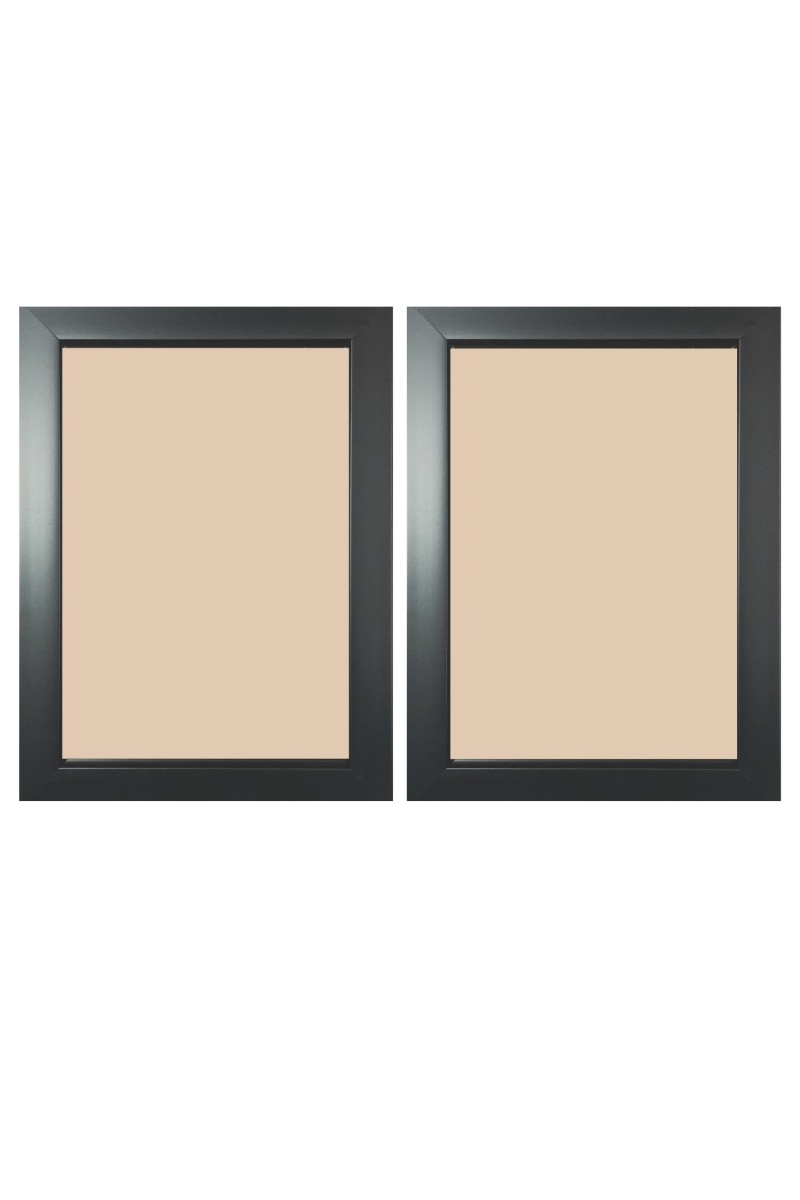Set of 2 Black Photo Frames for Wall or Table – Modern Minimalist Design, Premium Synthetic Wood, Fits Photos – Stylish Home & Office Décor Frame Set