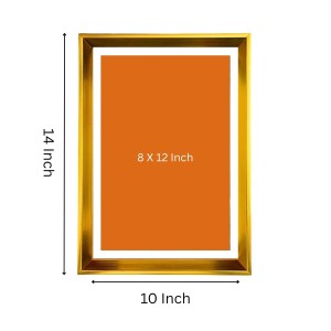 Premium Golden Photo Frame for Wall & Tabletop | Elegant Metallic Finish Picture Frame for Home & Office Décor | Rectangular Display Frame for Art, Certificate & Photos Premium Golden Photo Frame for Wall & Tabletop | Elegant Metallic Finish Picture Frame for Home & Office Décor | Rectangular Display Frame for Art, Certificate & Photos